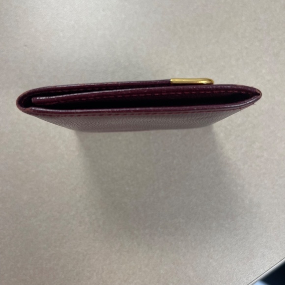Cartier Vintage Must Line Coin Case Leather Wallet - Bordeaux - Preowned - Picture 4 of 9